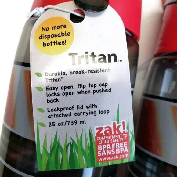 Zak Designs Star Wars KYLO REN 25 Oz. Reusable Plastic Water Bottle 2 Piece Set - Picture 3 of 4